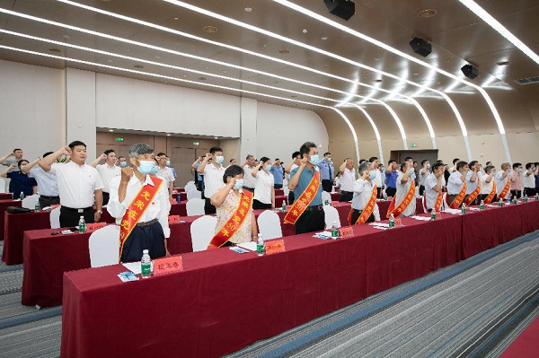 江苏省扬州市生态科技新城召开庆祝建党101周年座谈会