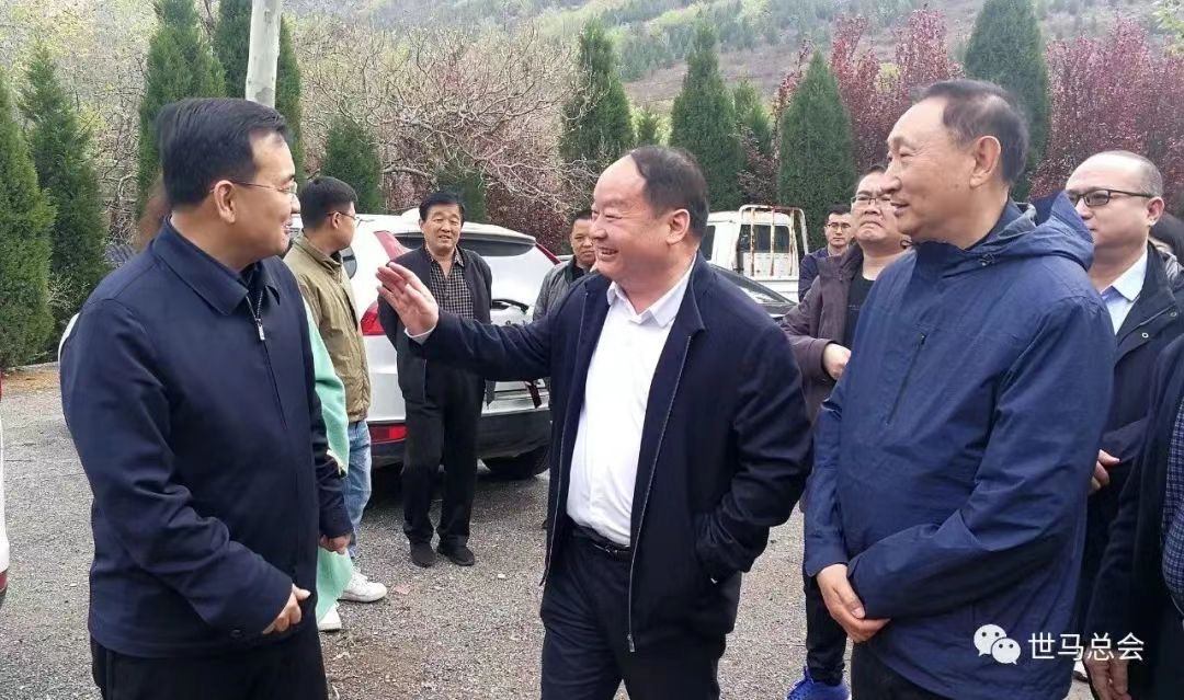 世界马氏总会副总会长马雄光马东亚马计斌清明节登临紫山祭拜始祖马服君