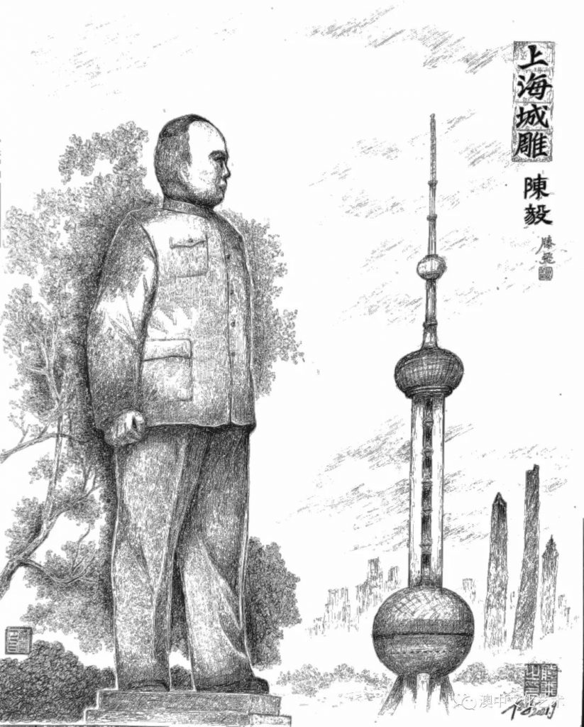 滕飞圆珠笔画|上海城雕(2)